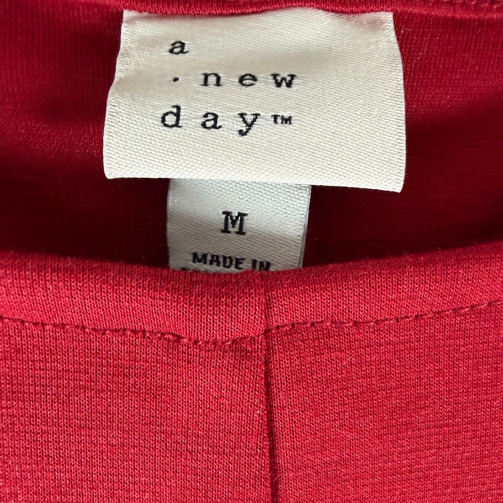A New Day Women's Knit Maxi Dress - Size Medium Color Red - Picture 5 of 9